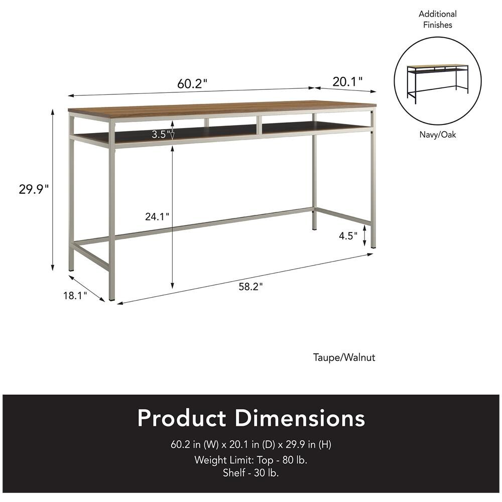 Bradford Scrivanie Scrivanie 1 Anta Porta Computer Tortora - Foto 2