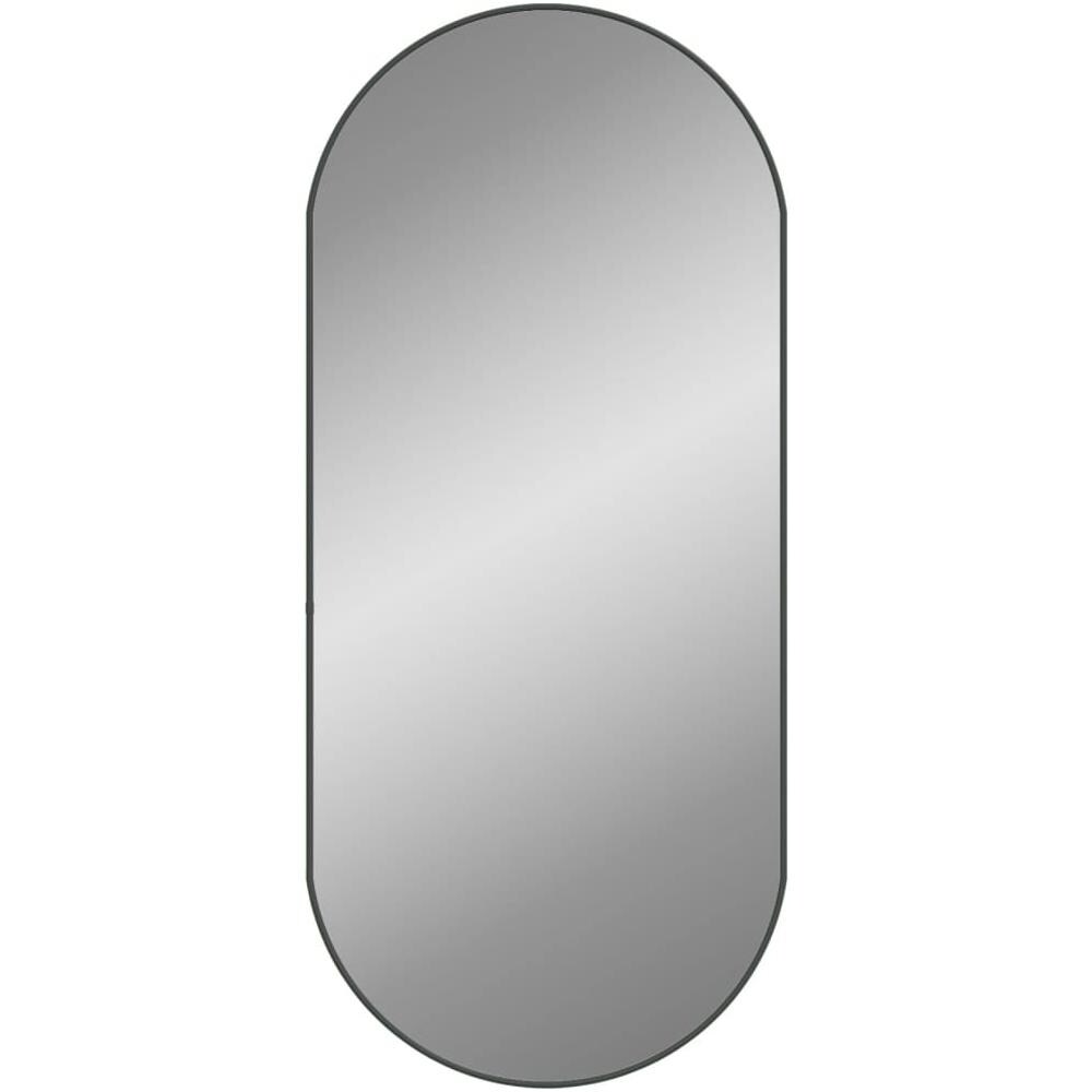Specchio Da Parete Nero 100x45 Cm Ovale - Foto 2