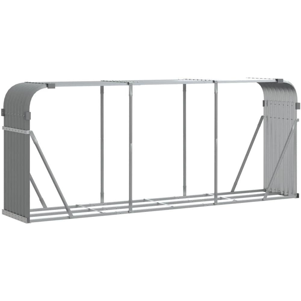 Portaceppi Grigio Chiaro 234x45x100 Cm In Acciaio Zincato - Foto 2