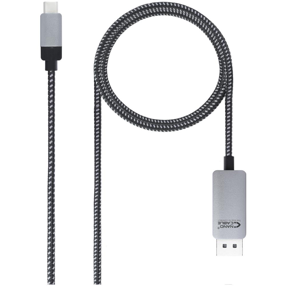 10.15.5002 cavo e adattatore video 1,8 m USB tipo-C DisplayPort Alluminio, Nero - Foto 1