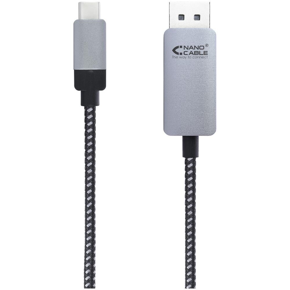 10.15.5002 cavo e adattatore video 1,8 m USB tipo-C DisplayPort Alluminio, Nero - Foto 2
