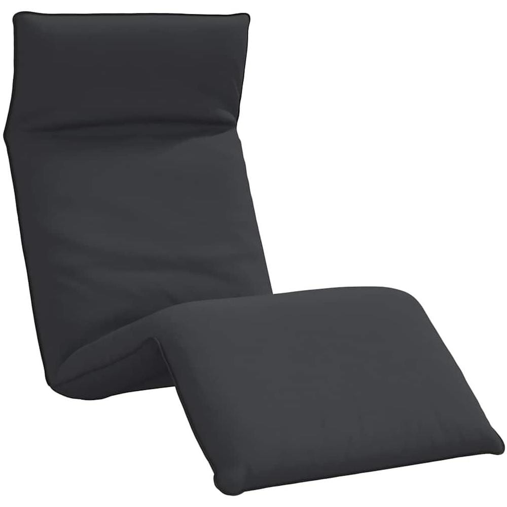 Lettino Pieghevole Nero 175x54x8,5 cm in Tessuto Oxford - Foto 1