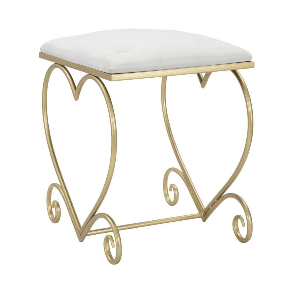 SGABELLO HEART CREMA CM 50X37,5X51,5 - Foto 2