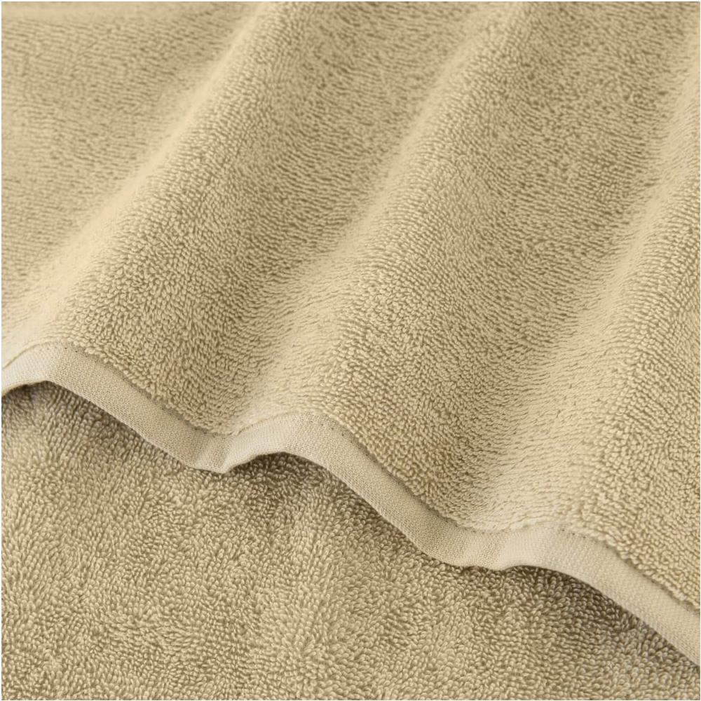 Asciugamano Liczi 2 - 70x140 cm - Beige chiaro - 100% cotone egiziano - Ultra morbido e assorbente - Foto 1