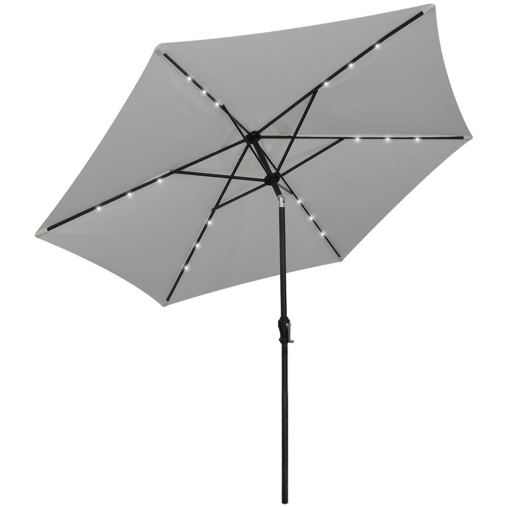Ombrellone A Sbalzo Led 3 M Bianco Sabbia - Foto 1