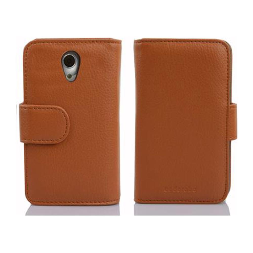 Custodia Compatibile Con Htc Desire 700 In Marrone Cioccolata - Coperchio Protettivo In Ecopelle Testurizzata E Tasca Per Carte Di Credito - Foto 2