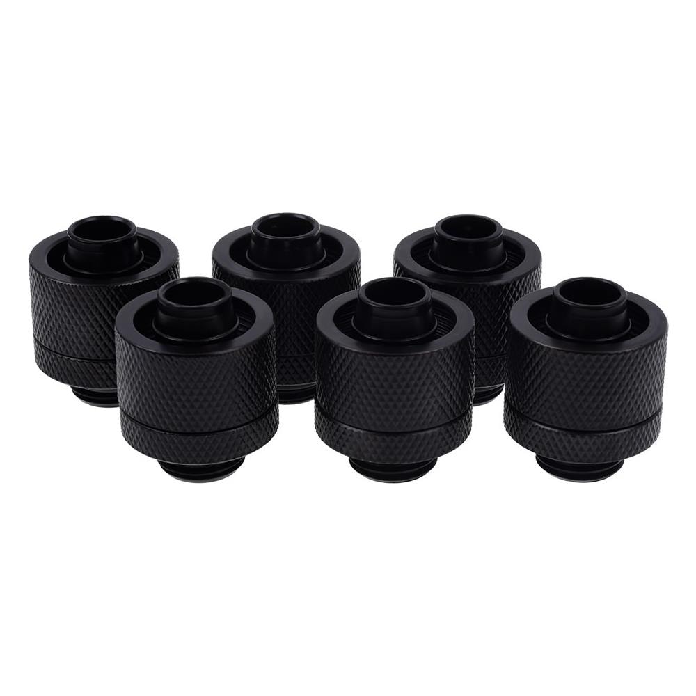 Eiszapfen 16/10mm Compression Fitting G1/4 - Deep Black Sixpack - Foto 1