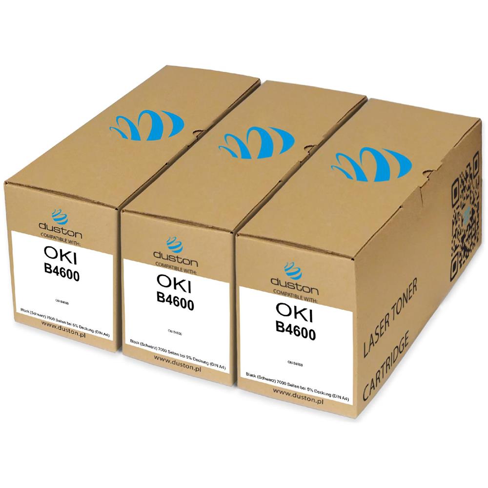 TONER COMPATIBILE - 3x B4600, 43502002 Negro Compatible Con Oki B4600 - Foto 1