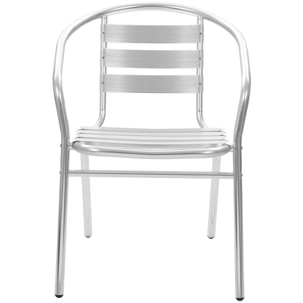Sedie Impilabili per Esterno 4 pz in Alluminio - Foto 2
