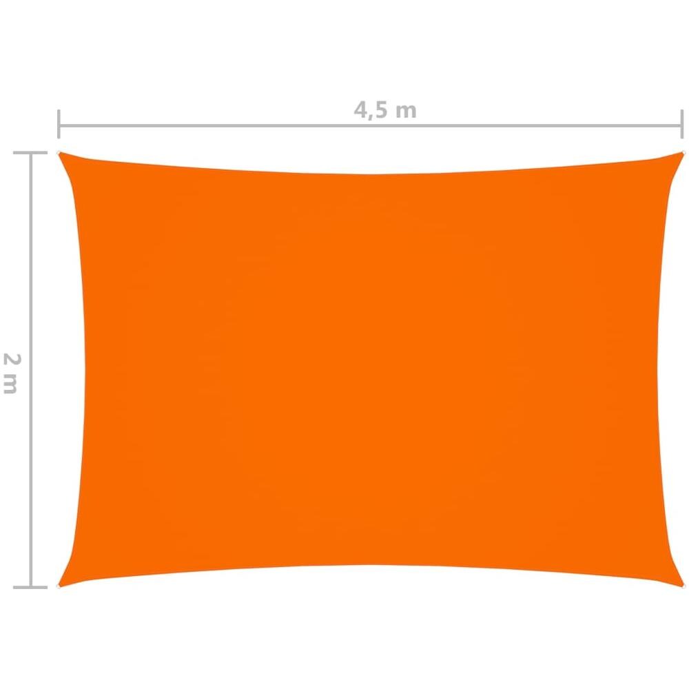 Parasole a Vela Oxford Rettangolare 2x4,5 m Arancione - Foto 6