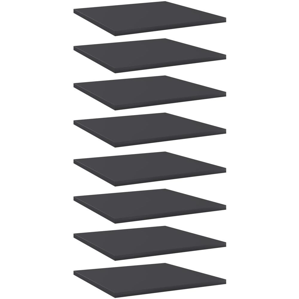 Ripiani per Libreria 8pz Grigi 40x40x1,5cm in Legno Multistrato - Foto 1