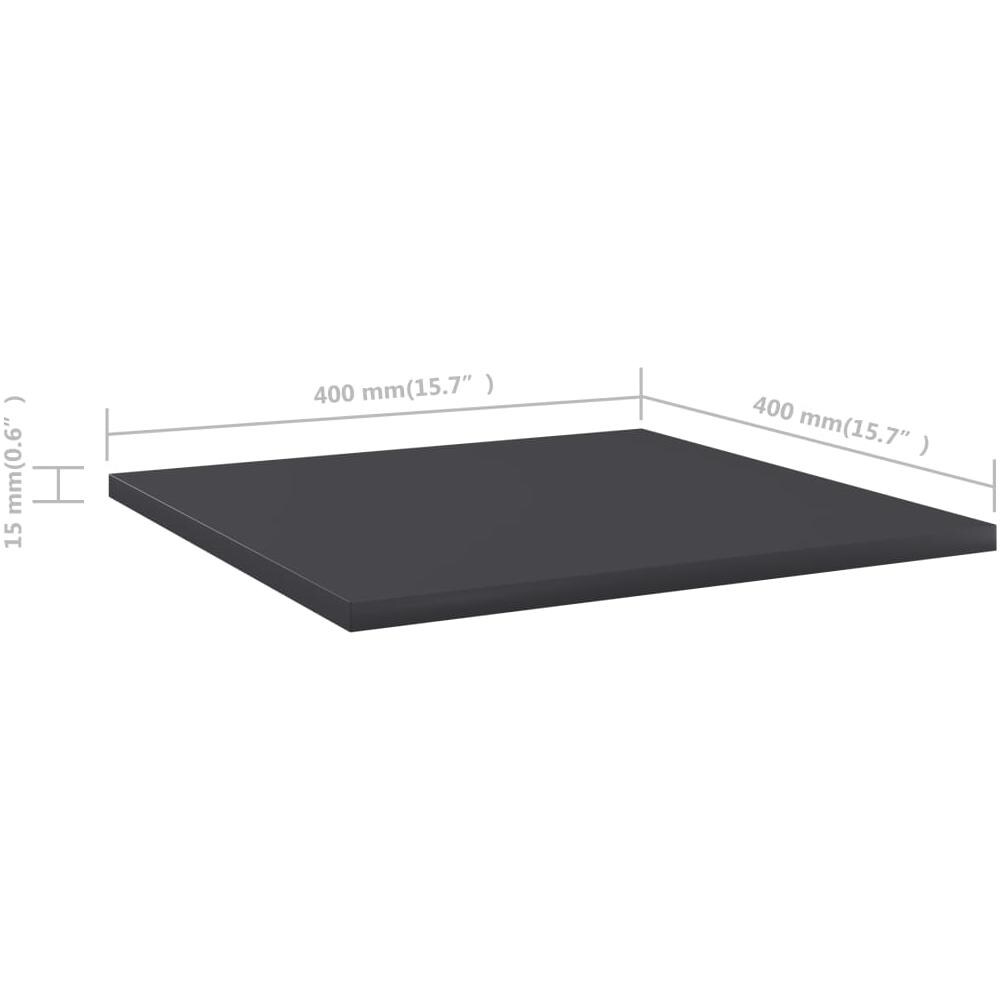 Ripiani per Libreria 8pz Grigi 40x40x1,5cm in Legno Multistrato - Foto 4