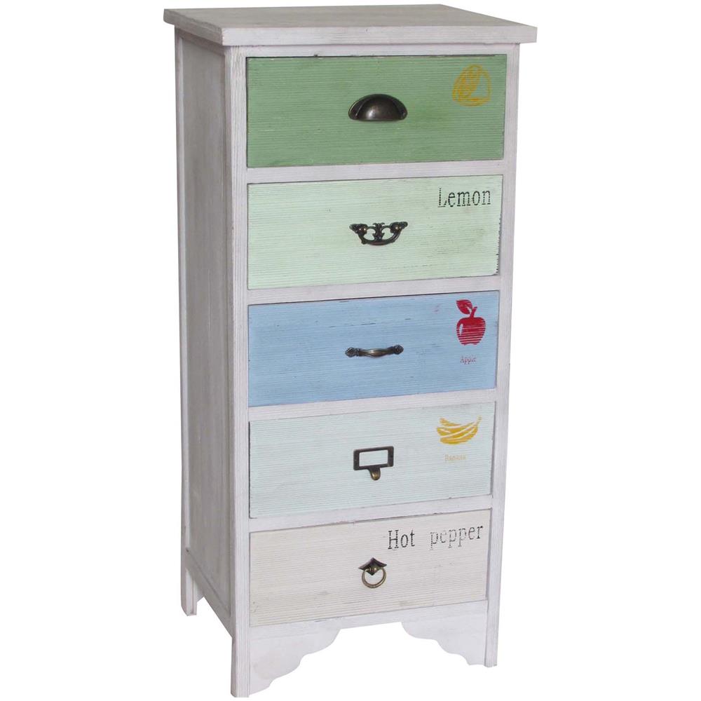 Cassettiera Vintage Multicolor In Legno Di Paulonia L43xpr35xh95 Cm - Foto 1