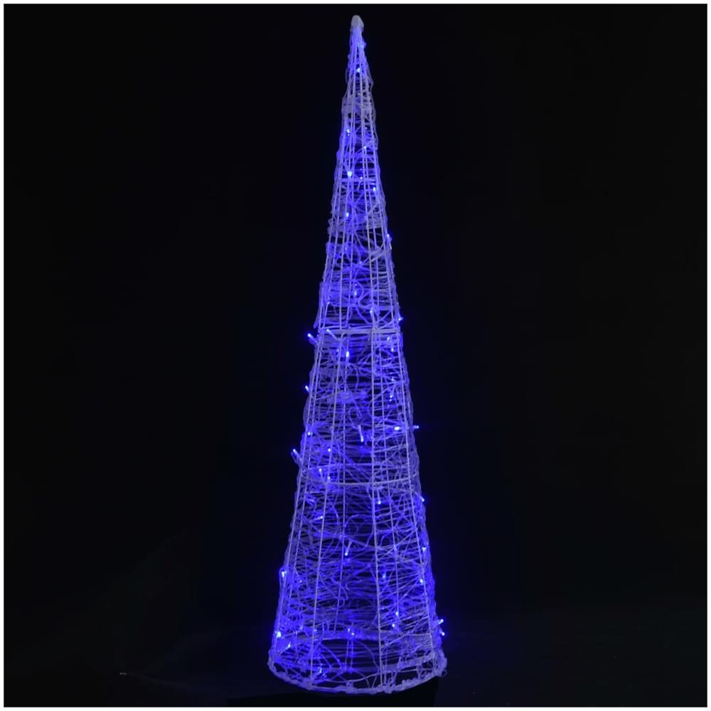 Piramide Decorativa Cono di Luce LED Acrilico Blu 120 cm - Foto 1