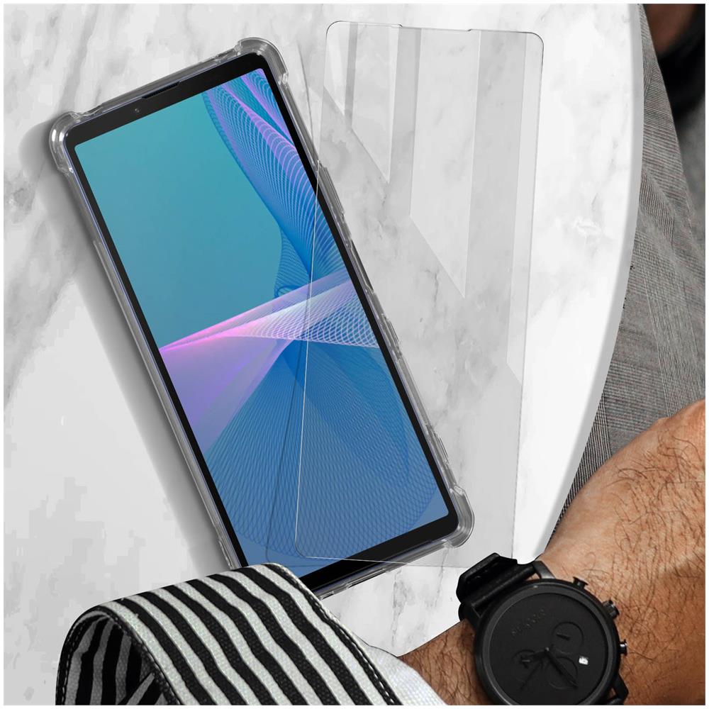 Kit Protezione Sony Xperia 10 Iii Cover Flessibile + Vetro Temperato Trasparente - Foto 5