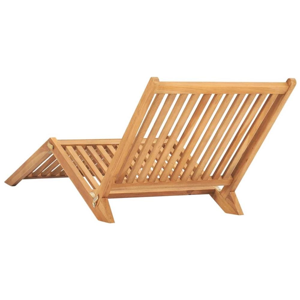Lettino Prendisole in Legno Massello di Teak - Foto 3