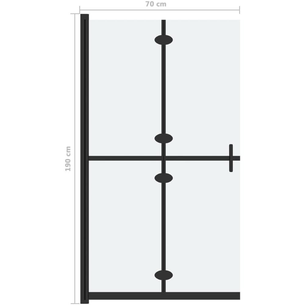 Parete Per Doccia Walk-in Pieghevole In Vetro Esg 70x190 Cm - Foto 2
