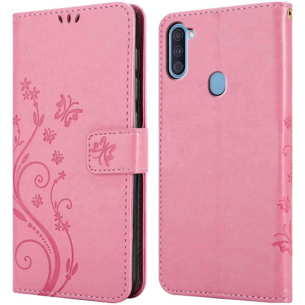 Cadorabo Custodia Compatibile Con Samsung Galaxy A11 / M11 In Rosa Fiore - Coperchio Protettivo In Design Floreale Con Chiusura Magnetica, Funzione Stand E Slot Per Carte - Foto 7