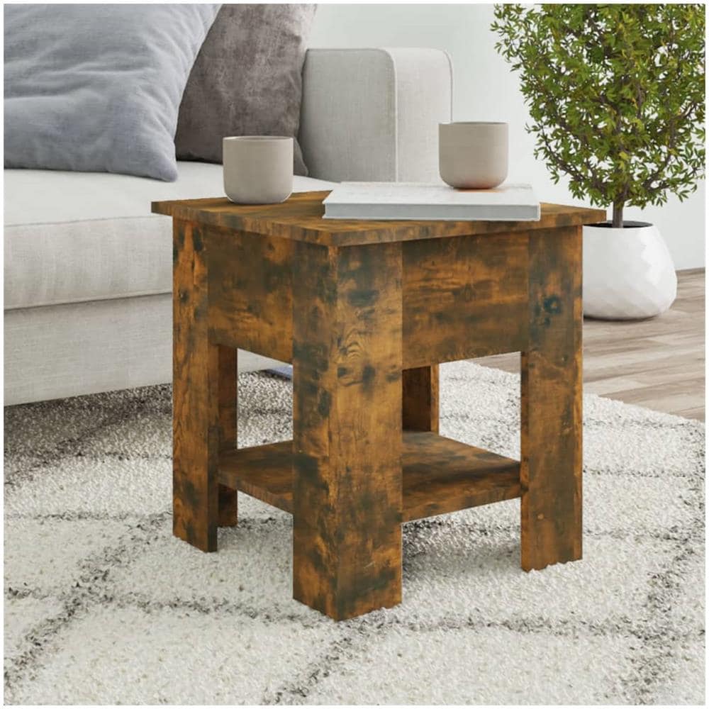 Tavolino Da Salotto Rovere Fumo 40x40x42 Cm Legno Multistrato - Foto 1