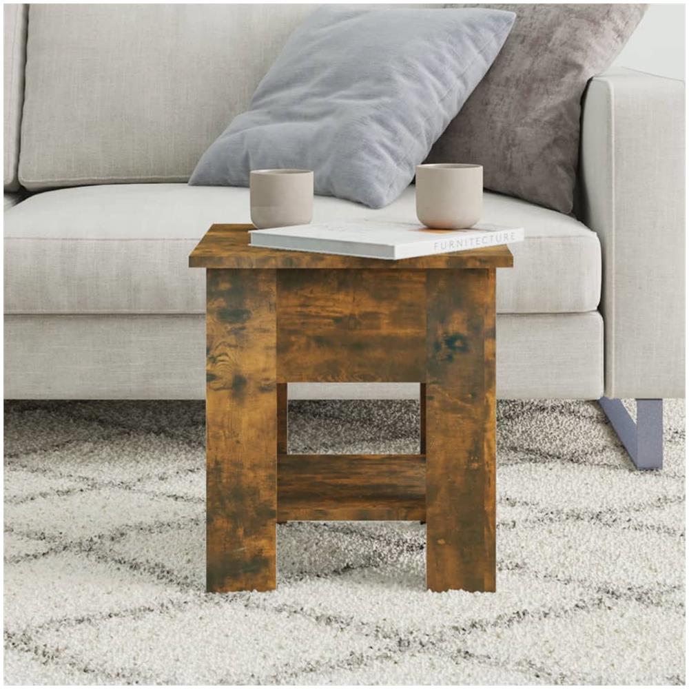 Tavolino Da Salotto Rovere Fumo 40x40x42 Cm Legno Multistrato - Foto 2