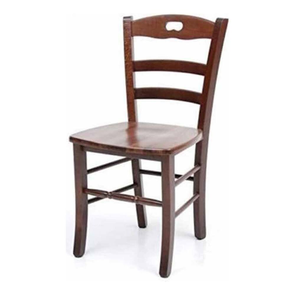 Sedia In Legno Loris Con Seduta In Legno Massello Noce Scuro - Foto 2