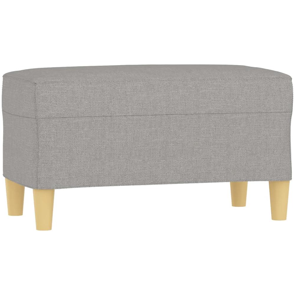 Panca Grigio Chiaro 70x35x41 Cm In Tessuto - Foto 2