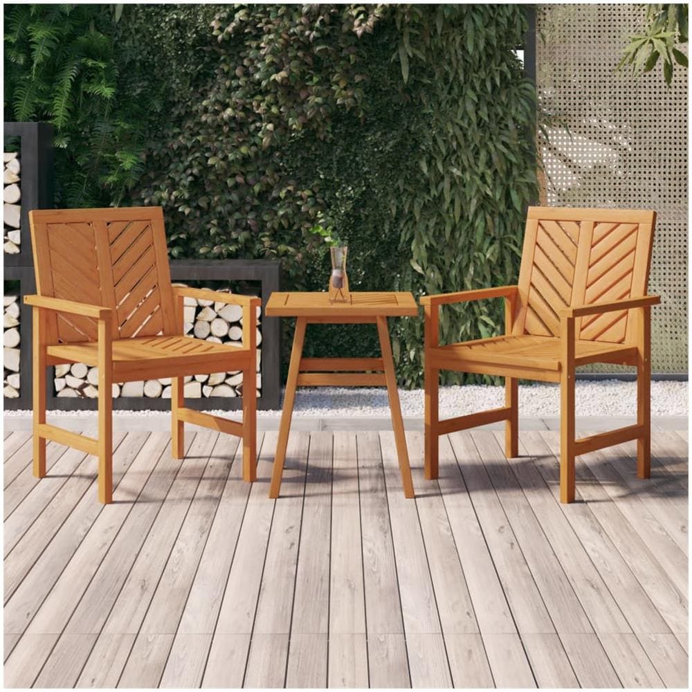 Tavolino 45x45x60 Cm In Legno Massello Di Acacia - Foto 1