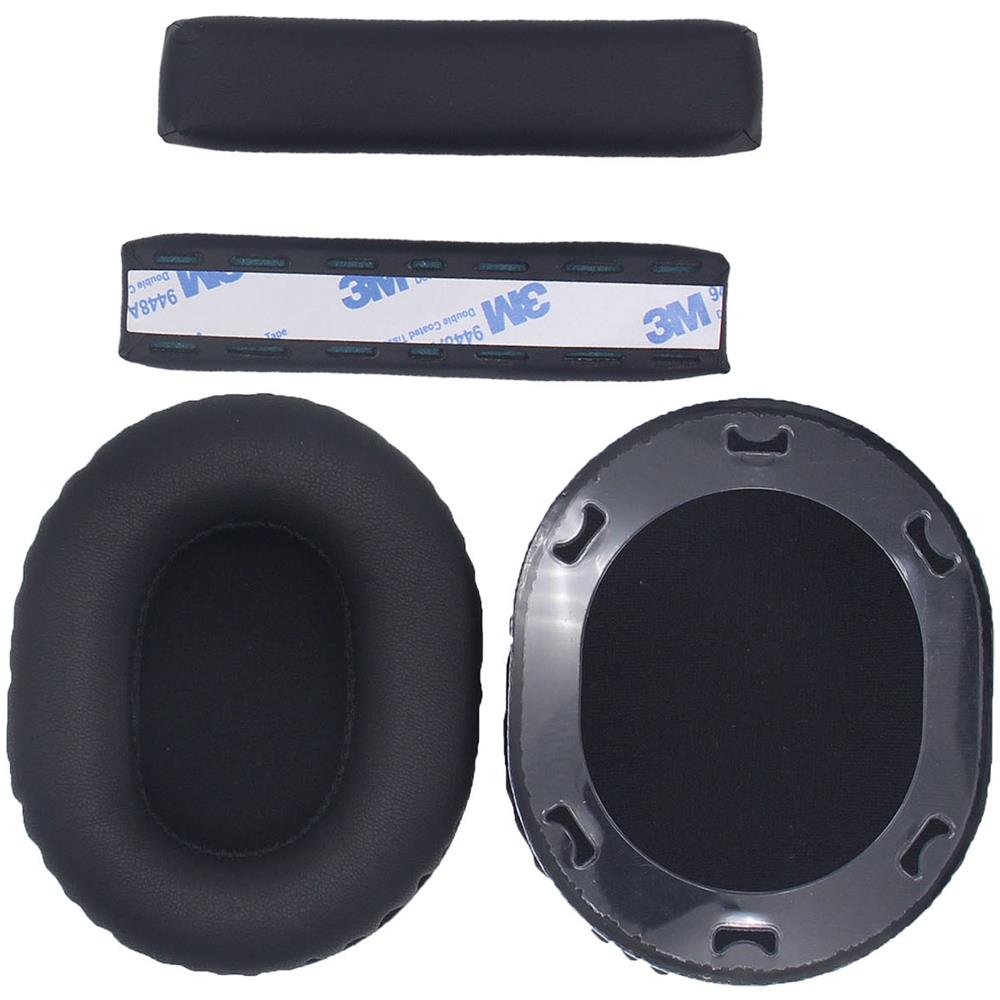 Cuscinetti Auricolari E Fascia Sostitutivi In Pelle Proteica Per Ath-m70x Black - Foto 1