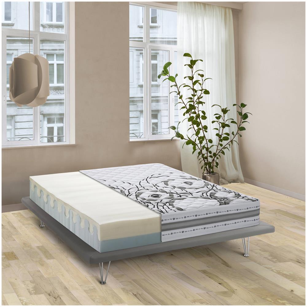 Materasso Matrimoniale Silvana, Materasso In Memory Foam E Waterfoam, 100% Made In Italy, Anti Acaro E Anallergico, Cm 160x200h 22 - Foto 1