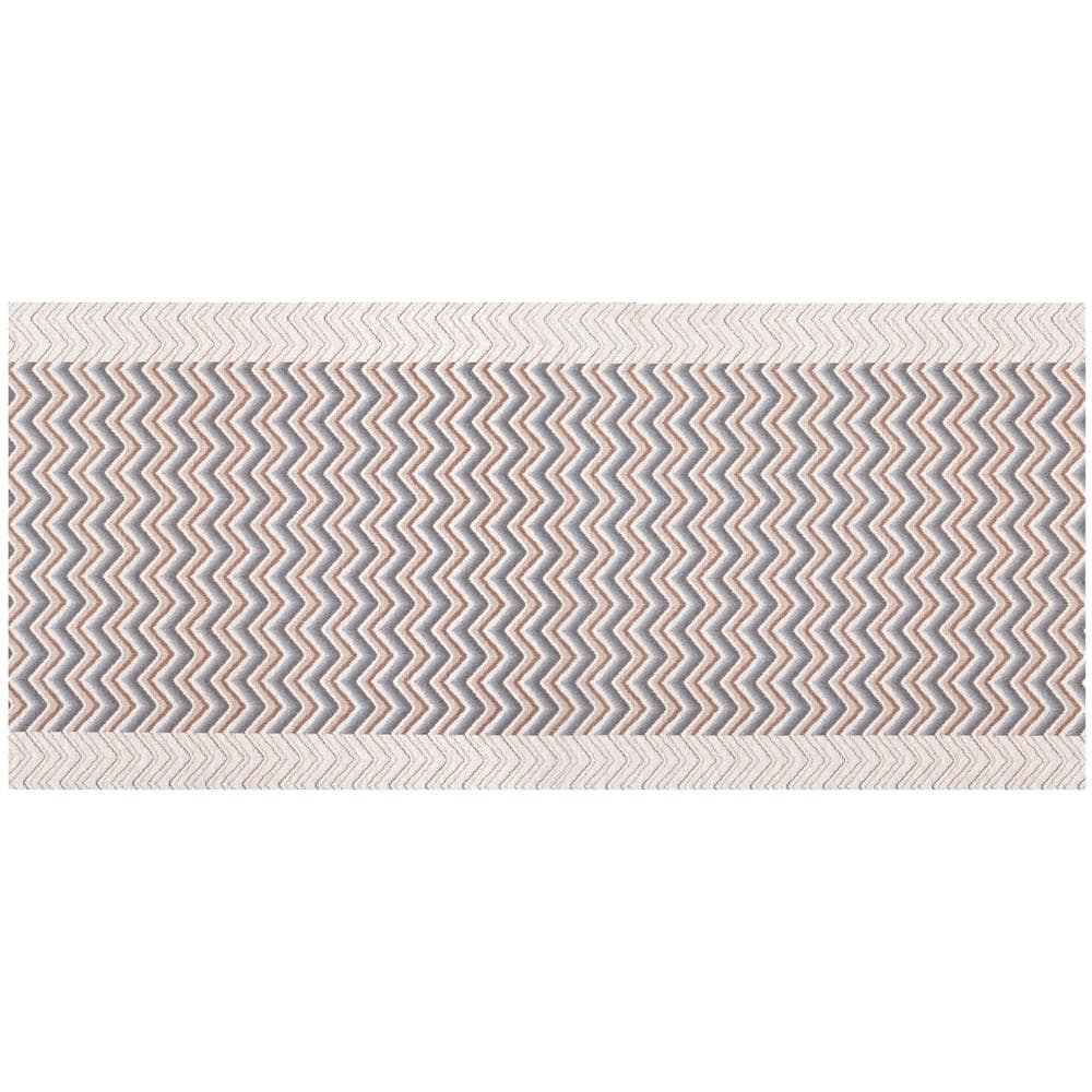 Tappeto Passatoia Tessuto Jacquard Linea Emozioni Dis. Zig Zag Twist Blu 57x50 Blu - Foto 1