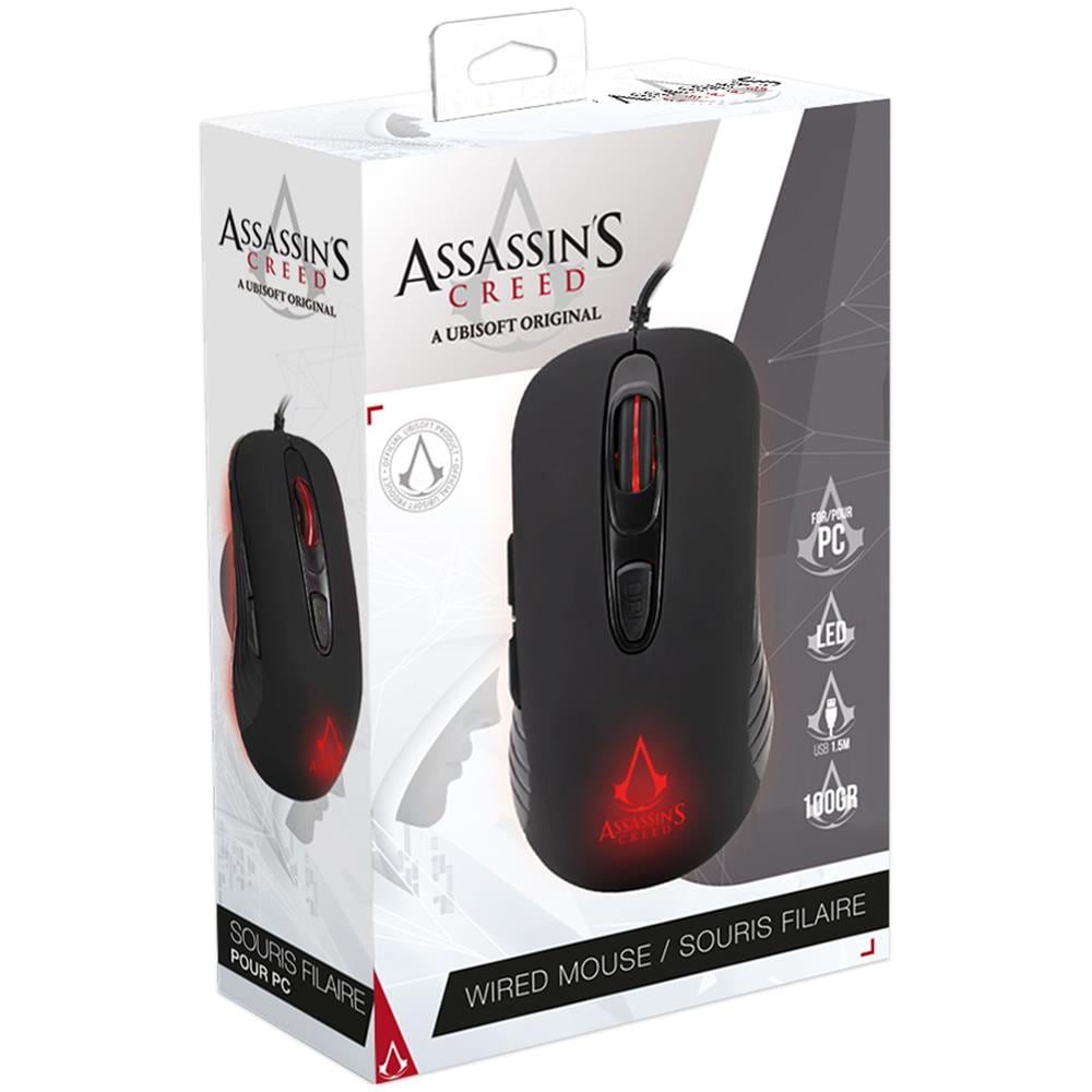 Assassin's Creed - Mouse Ottico Da Gioco Cablato 3600 Dpi - Nero - Foto 2