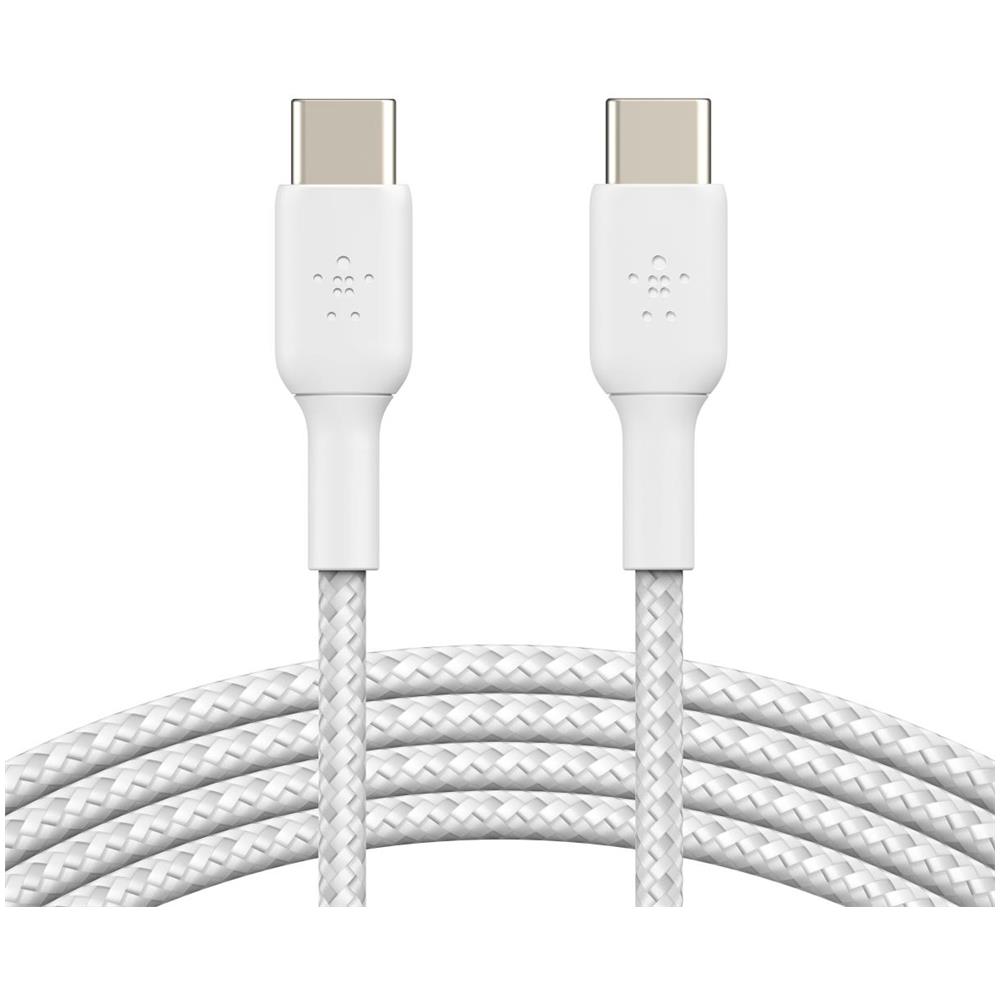 Cavo Intrecciato da USB-C a USB-C da 60 W (1 m / 2 confezioni) Bianco - Foto 1