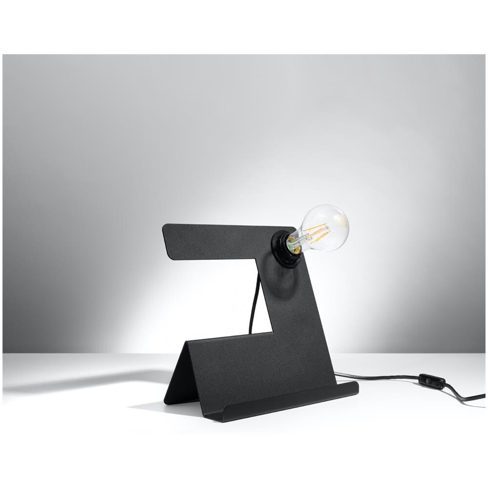 Lampada Da Tavolo Incline Nero Sl. 0669 - Industriale Lampade Da Scrivania Nero 24x25x13 Cm - Foto 2