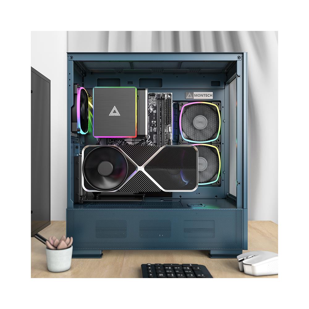 Case SKY TWO Midi Tower ATX, micro ATX, Mini-ITX 3 Porte USB 3.2 Blu (Finestrato) - Foto 10