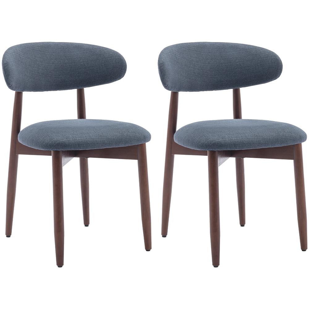 Set Da 2 Sedie Da Pranzo Robuste Ed Eleganti, Stile Nordico Minimalista, Ideali Per Sala Da Pranzo E Cucina Blu - Foto 1