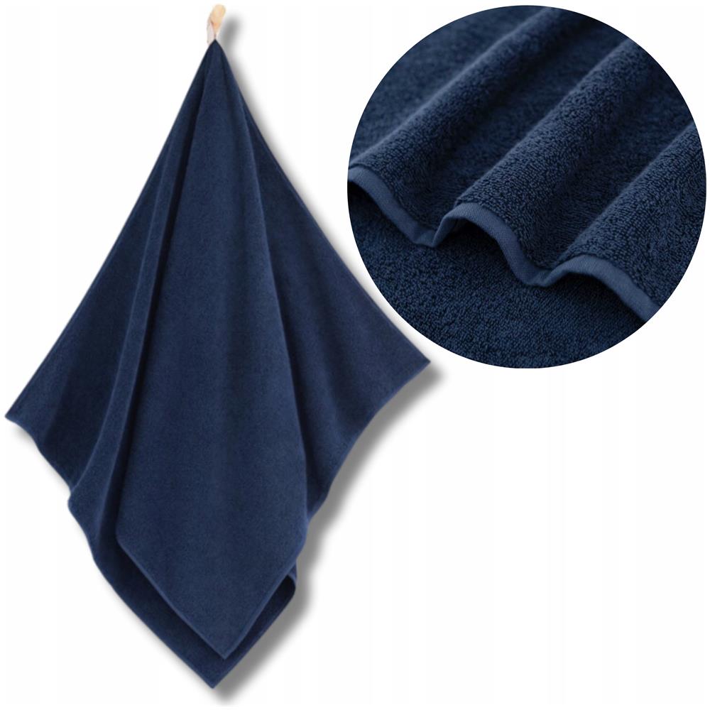 Asciugamano Liczi 2 - 70x140 cm - Blu scuro - Morbido - Elevata capacità di assorbimento - Oeko-Tex - Foto 1