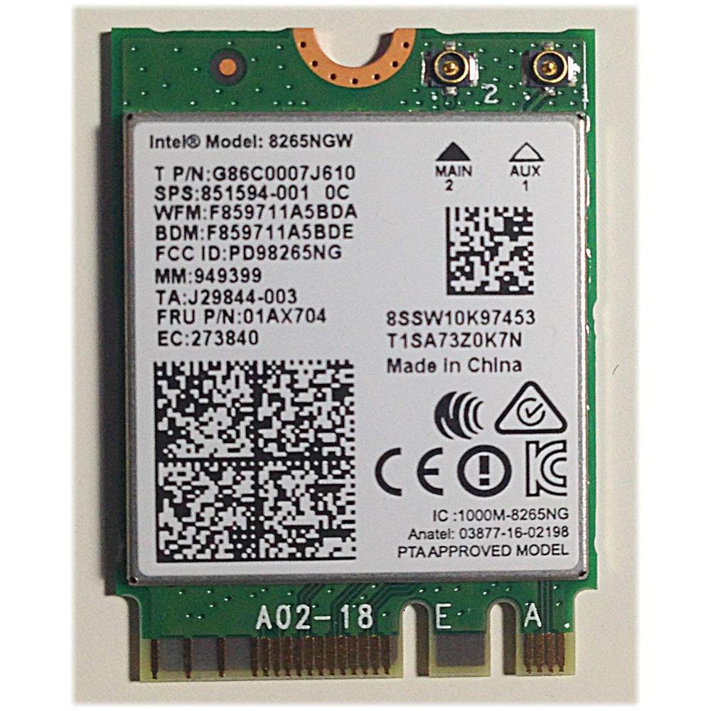 Wireless Wifi Link 8265 Dual Band 2x2 Bluetooth M. 2 In - Foto 1