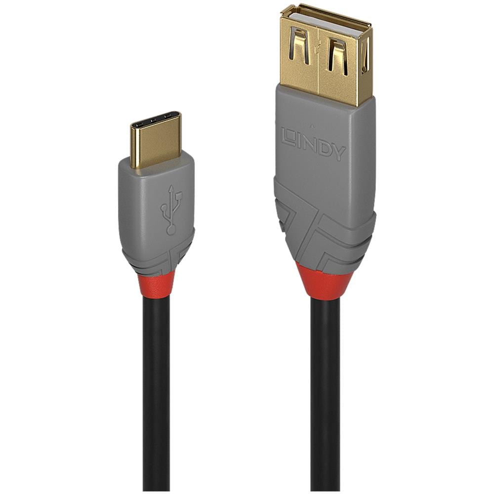 36897 Cavo Usb 0,15 M Usb 2.0 Usb A Usb C Nero, Grigio (0.15m Usb 2.0 C To A Adapter - Cable, Anthra Line - Warran - Foto 1