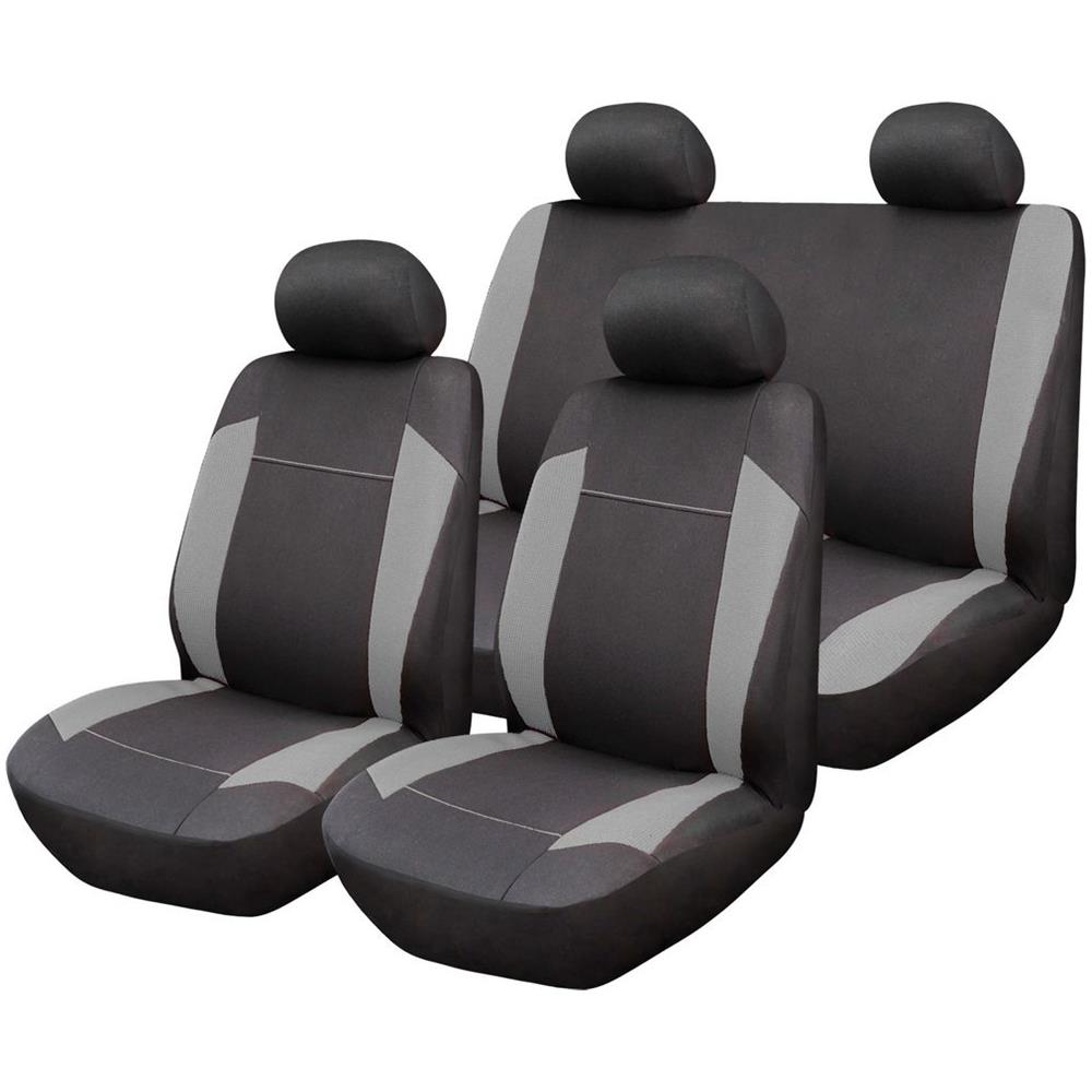 Alpha Set Completo Coprisedili Auto Universale Grigio-nero - Foto 1