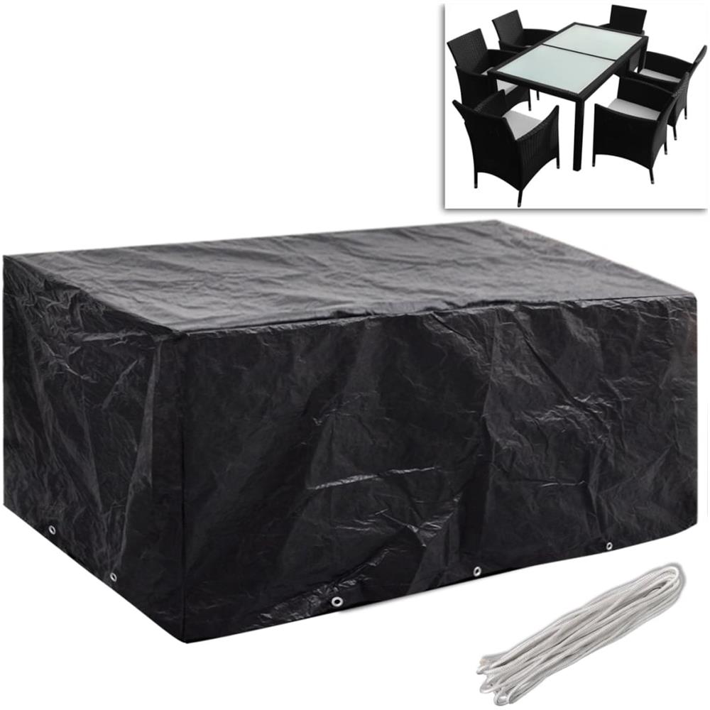 Coperture Arredi Giardino 2pz Polyrattan 10 Occhielli 240x140cm - Foto 2