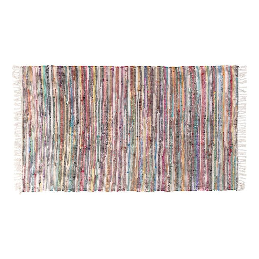 Tappeto Multicolore Chiaro In Cotone Con Fronde - 160x230cm - Danca - Foto 2