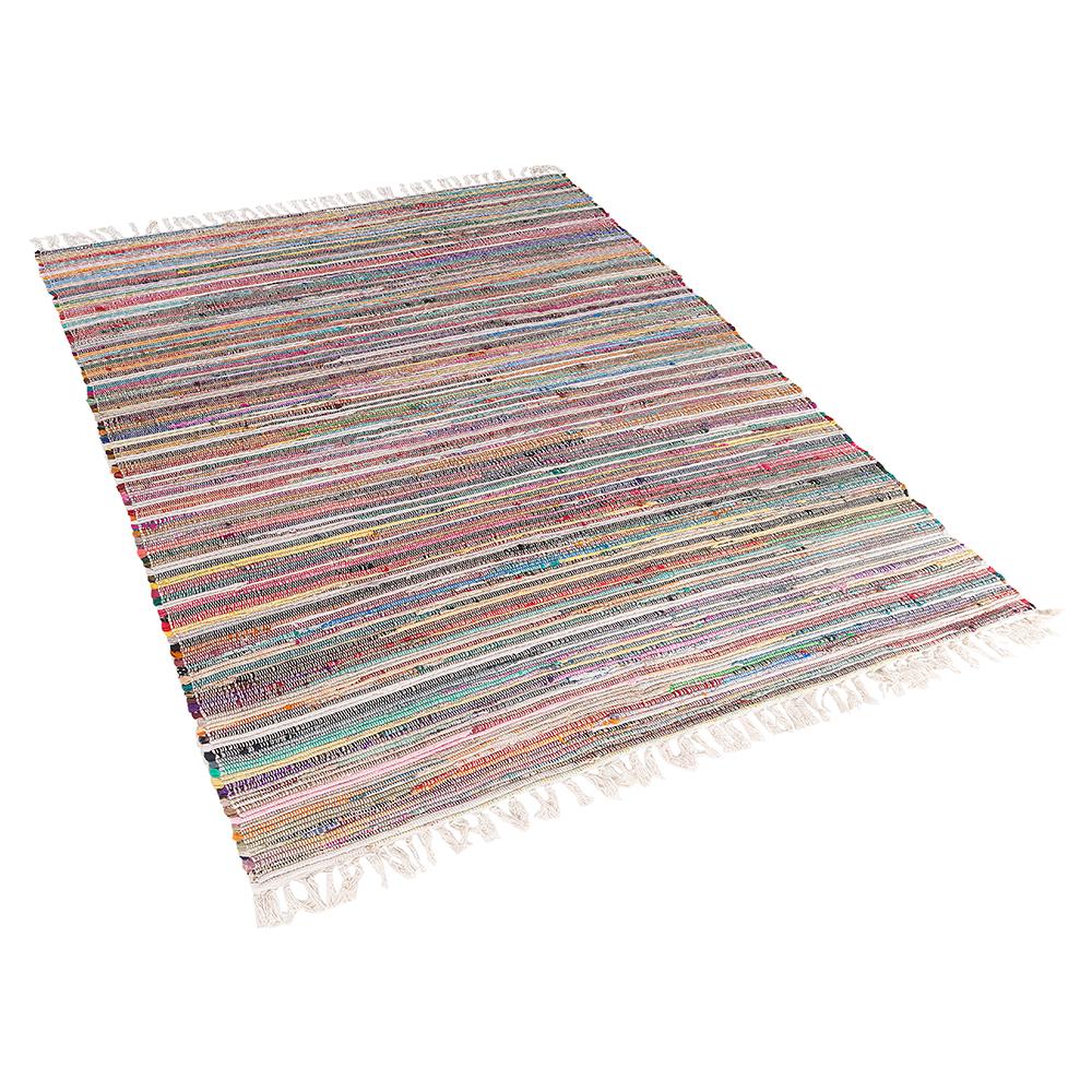 Tappeto Multicolore Chiaro In Cotone Con Fronde - 160x230cm - Danca - Foto 1