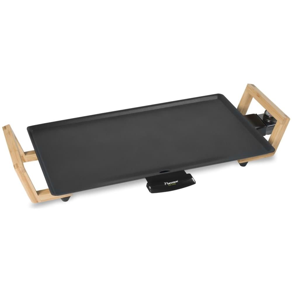 Teglia Da Forno Plancha / Teppanyaki - Manici In Bambù - 1800 W. - Foto 2