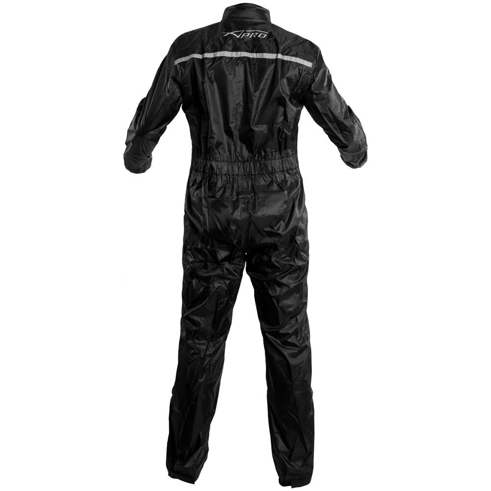 Tuta Anti Pioggia Moto Impermeabile Antiacqua Cerata Completo Scooter Nero 3xl - Foto 5