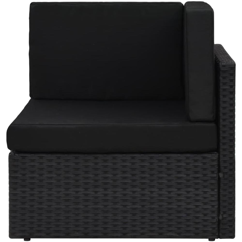 Divano ad Angolo Modulare in Polyrattan Nero - Foto 3