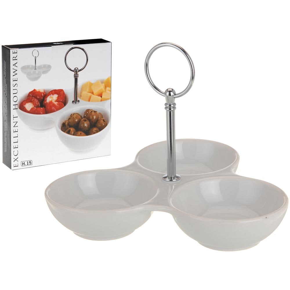 No-Brand 795800050, Snack bowl, Bianco, Porcellana, Acciaio inossidabile - Foto 1