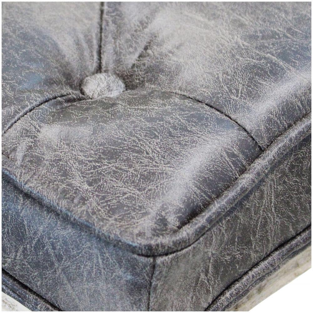 Napo - Sgabello Vintage In Ecopelle - Foto 2