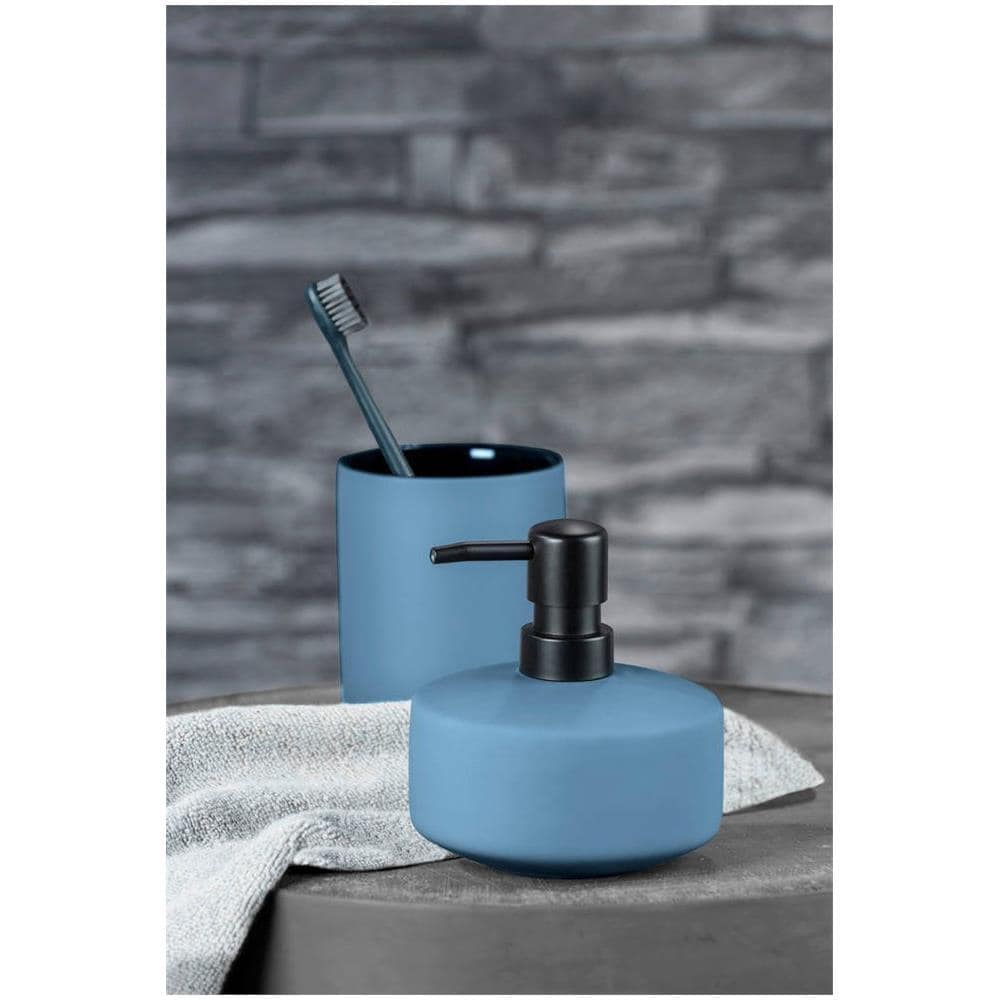 Dispenser Di Sapone Liquido Avellino, Ceramica, Blu, 380 Ml, - Foto 5