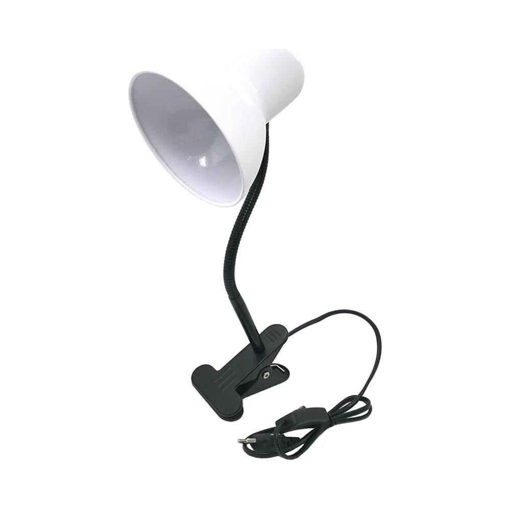 Lampada Da Tavolo Scrivania Braccio Flessibile Pinza Lumetto Bianco E27 - Foto 1