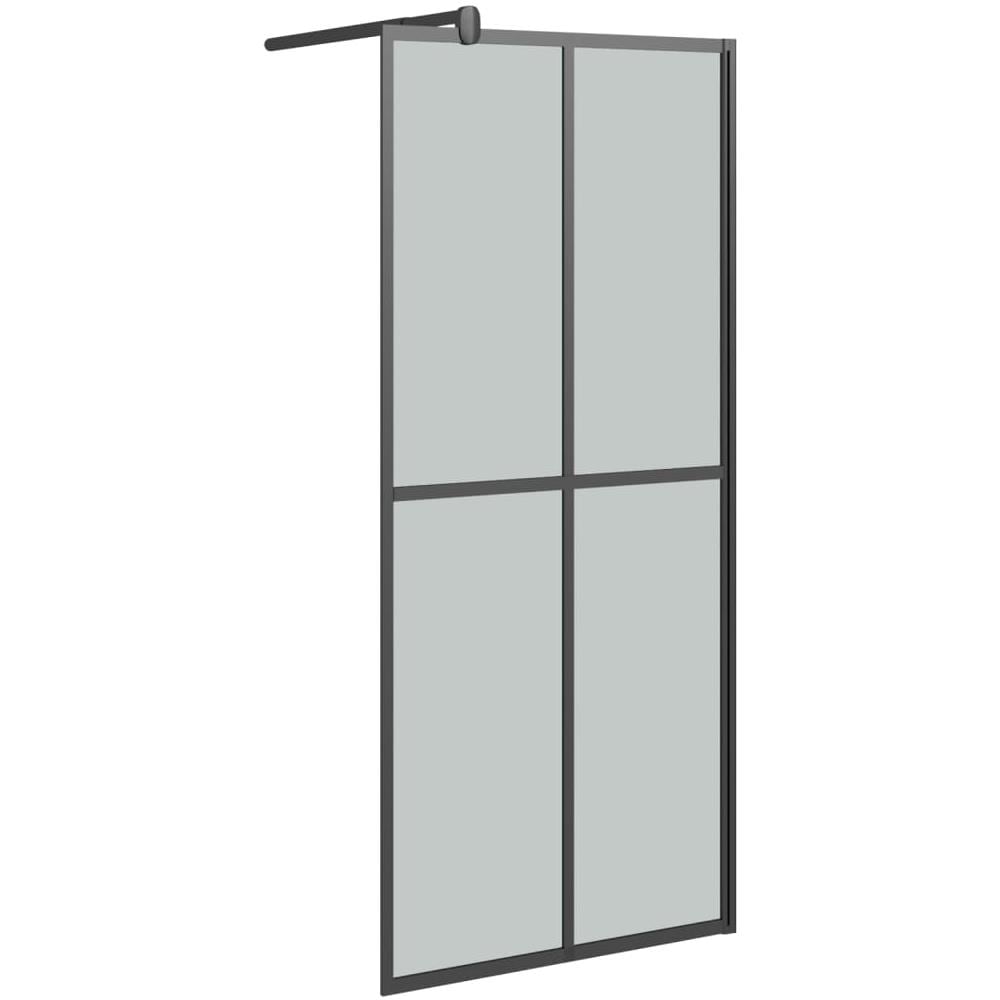 Cabina Doccia 90x195 Cm Vetro Temperato Scuro - Foto 1